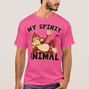 Monkeys My Spirit Animal Monkey Lover Chimp Animal T-Shirt
