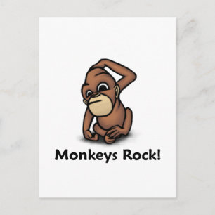 Monkeys Rock! Postcard