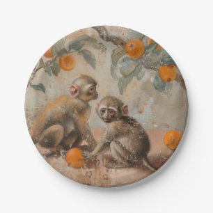 Monkeys - Round Paper Plates
