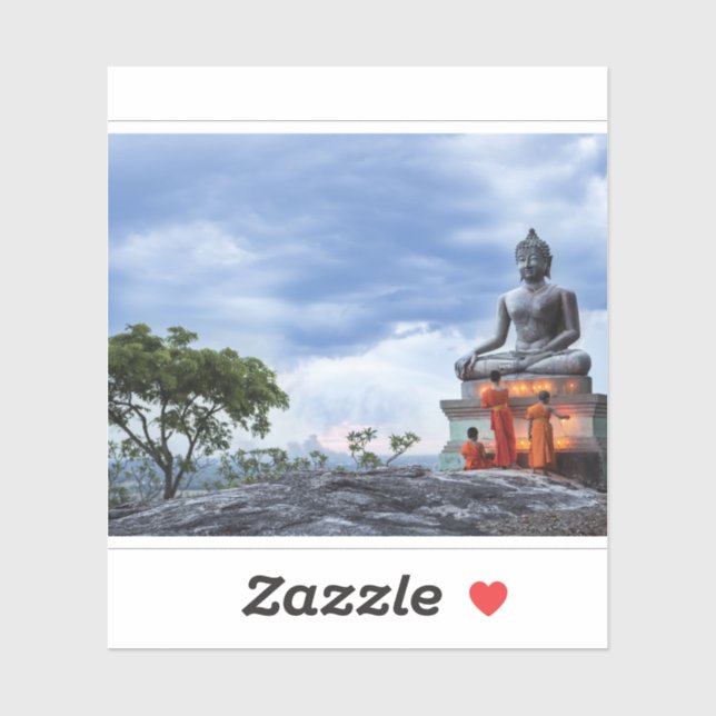 Monks and Buddha Statue (Sheet)