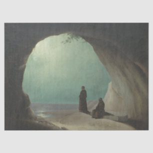 Monks in a Grotto (by Carl Blechen) Tissue Paper