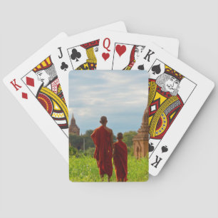 Monks with Ancient Temples Playing Cards