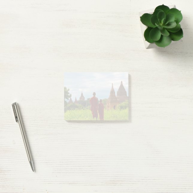 Monks with Ancient Temples Post-it Notes (Office)