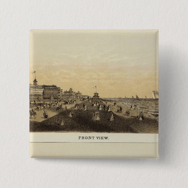 Monmouth House, Spring Lake, NJ 15 Cm Square Badge (Front)