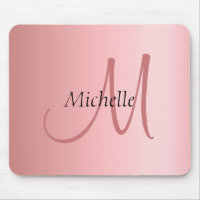 Mono gram Modern Elegant Rose Gold Template