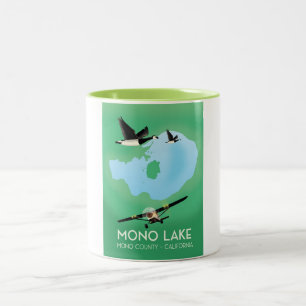 Mono Lake,Mono County, California travel poster Two-Tone Coffee Mug