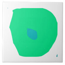 Mono leaf illustration Ceramic Tile