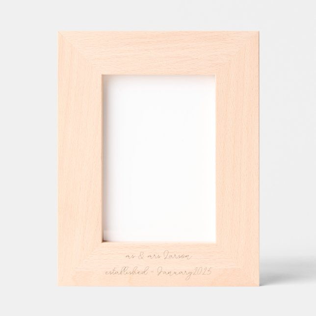 Mono  Photo Frame personalised name and date  (Front)