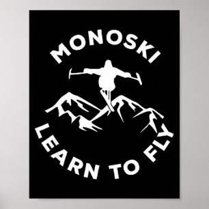 Mono ski learn to fly para skiing adaptive sports poster