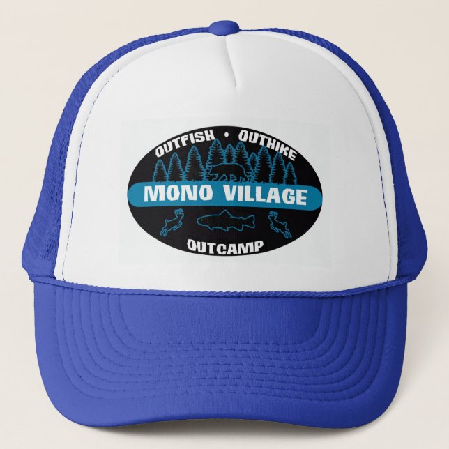 Mono Village 'Survivor' Blue Trucker Hat (Front)
