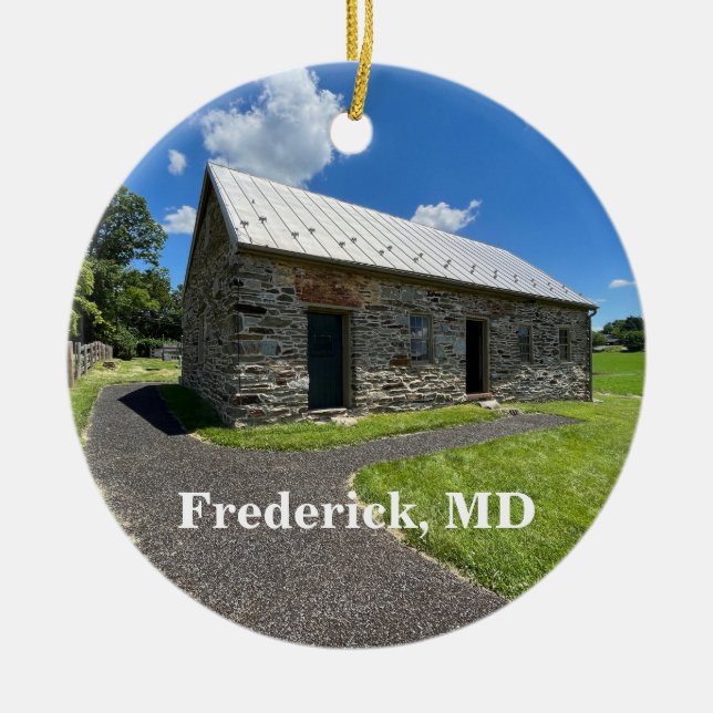 Monocacy Battlefield in Frederick Maryland Ceramic Tree Decoration (Front)