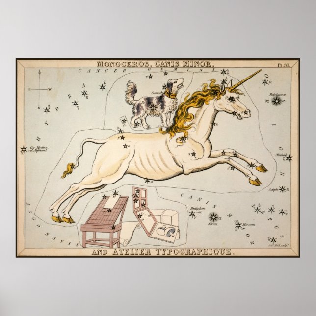 Monoceros Canis Minor and Atelier Typographique Poster (Front)