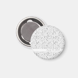 Monochromatic Black Geometric Swirls Pattern Magnet