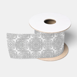 Monochromatic Faux White lace Satin Ribbon