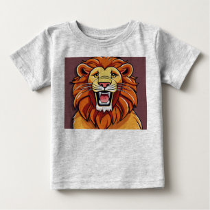 Monochromatic Geometric Lion Logo T-Shirt. Baby T-Shirt