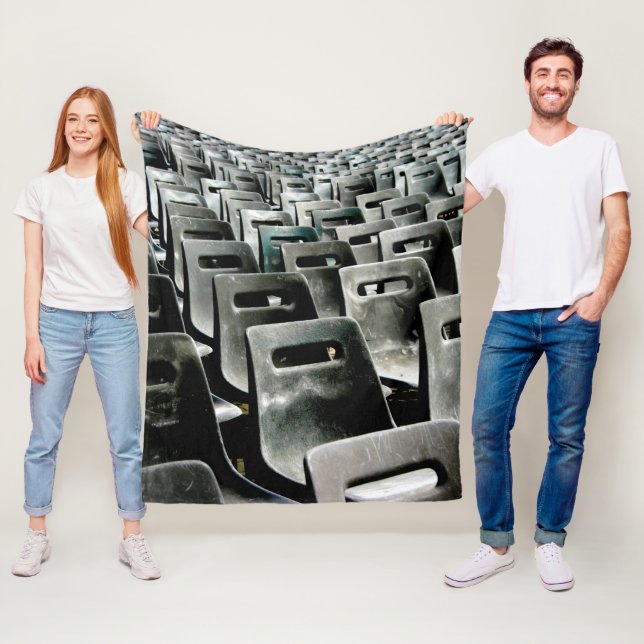Monochromatic Grey Chairs  Fleece Blanket (In Situ)