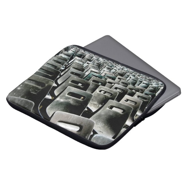 Monochromatic Grey Chairs  Laptop Sleeve (Front Top)