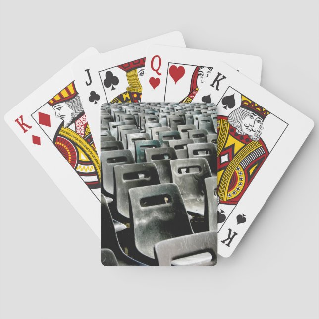 Monochromatic Grey Chairs  Playing Cards (Back)
