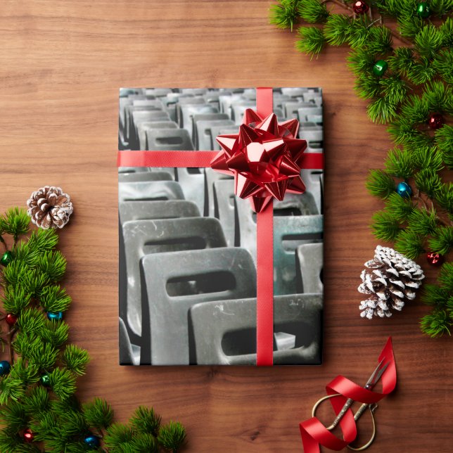 Monochromatic Grey Chairs  Wrapping Paper (Holiday Gift)
