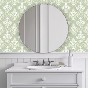 Monochromatic Intricate Green Wallpaper