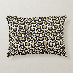 Monochromatic Leopard Spots Wild Glam Fashionable Decorative Cushion