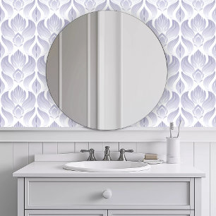 Monochromatic Purple Art Deco Wallpaper