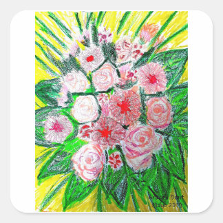 Monochromatic  square sticker