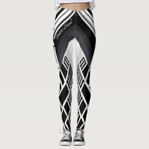 Monochromatic Stairway: Obelisk of Contrast Leggings