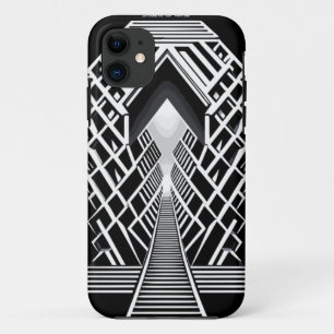 Monochromatic Stairway: Obelisk of Contrasts Case-Mate iPhone Case
