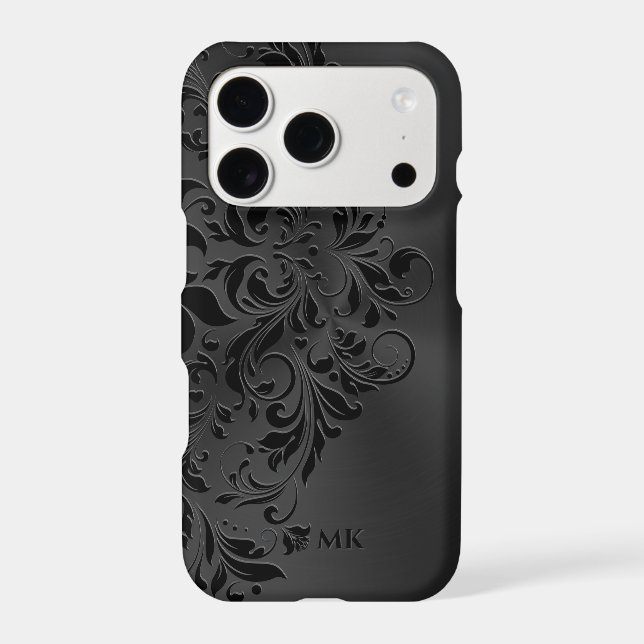 Monochromatic Theme Metallic Black & Black Swirl (Back)