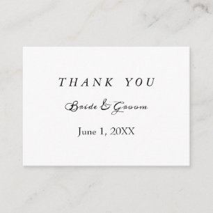 Monochromatic treetops thank you enclosure card