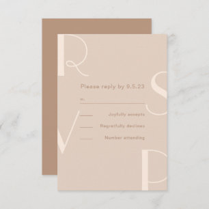 Monochromatic Type Beige Rsvp