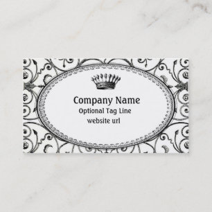 Monochromatic Vintage Crown Business Card