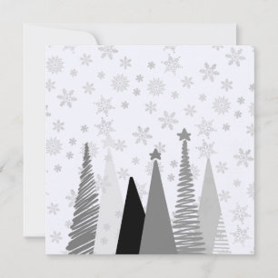 Monochromatic Winter White Christmas  Card