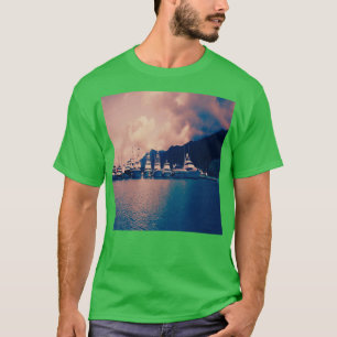 Monochromatic Yachts Print 2 T-Shirt
