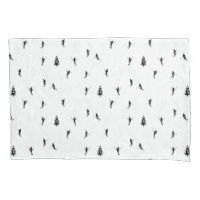 Monochrome Alpine Skiers Skiing Illustration   