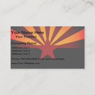 Monochrome Arizona Flag Business Card
