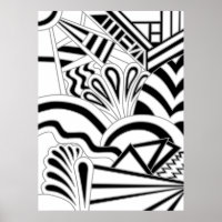 Monochrome Art Deco Design.