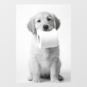 Monochrome Art Golden Retriever Puppy Toilet Paper