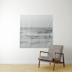 Monochrome Atlantic Ocean Bliss 1 #ocean #art Tapestry