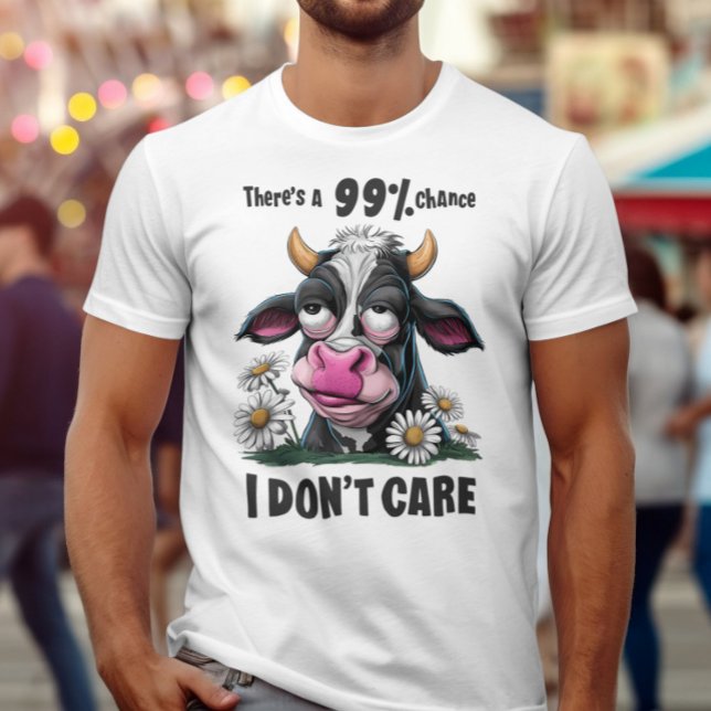 Monochrome Beauty: A Black and White Cow With a Pi T-Shirt (Creator Uploaded)