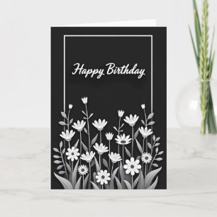 Monochrome Birthday Card