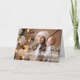 Monochrome Black and White Christmas Photo Holiday Card