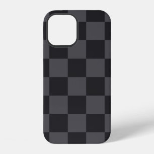 Monochrome Black Grey Croatian Checkers iPhone 12 Case
