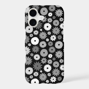 Monochrome Blooms Repeat Pattern