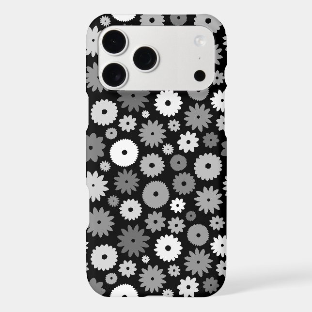Monochrome Blooms Repeat Pattern (Back)