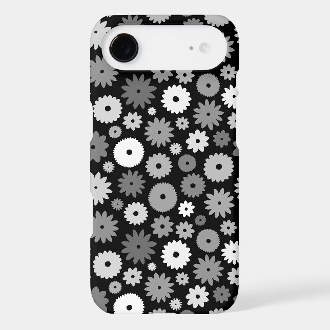 Monochrome Blooms Repeat Pattern (Back)