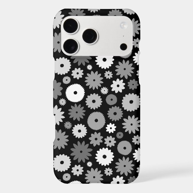 Monochrome Blooms Repeat Pattern (Back)