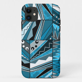 Monochrome blue ethnic ornament. Case-Mate iPhone case