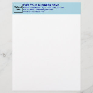 Monochrome Blue Heading of Business Letterhead